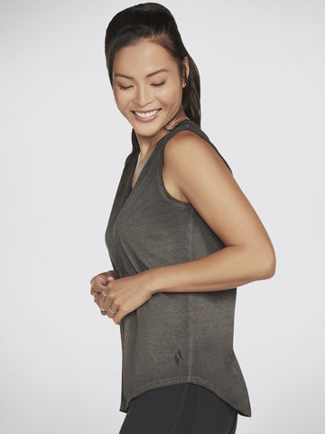 Skechers Diamond Wash Hatha V-Neck Women's Tank Vest Top